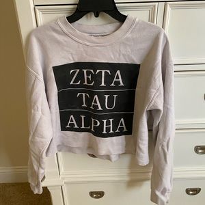 Zeta Tau Alpha cropped crewneck